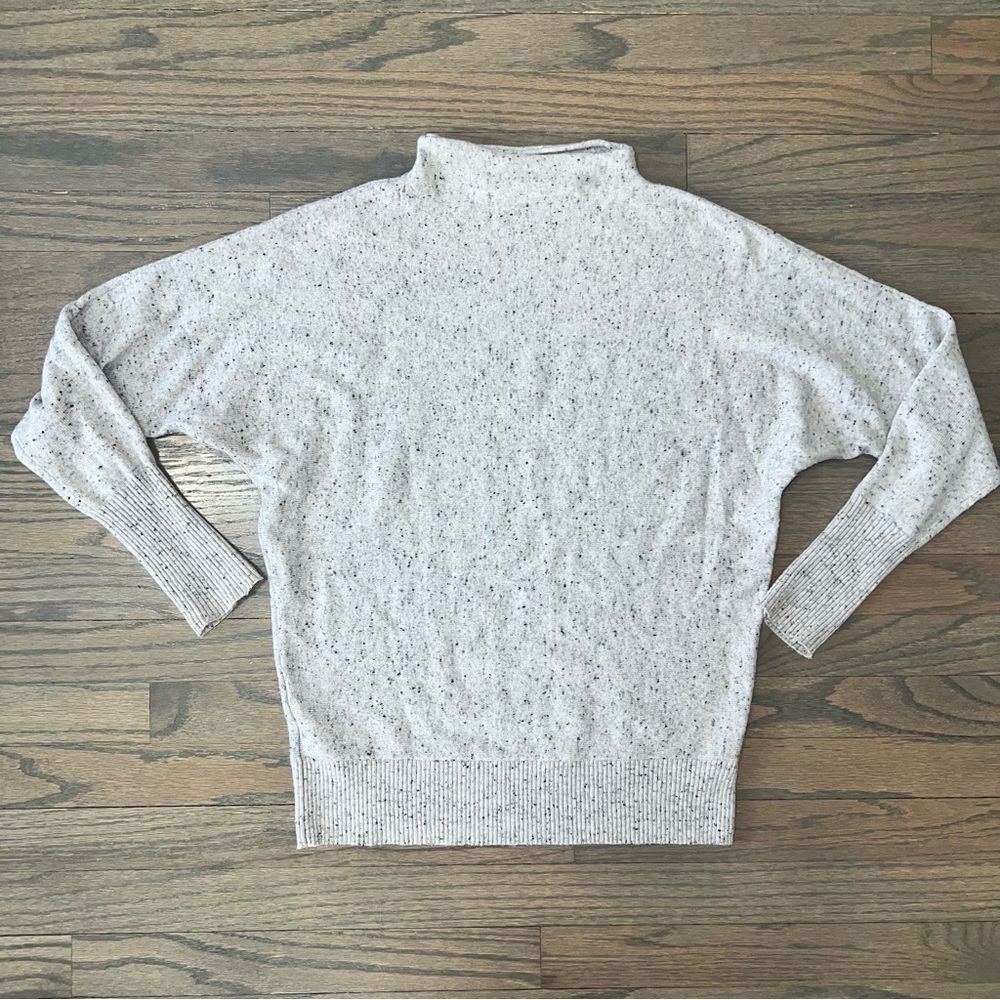 Max Studio Sweater Merino Wool & Alpaca Grey High Roll Neck Small - Picture 8 of 8